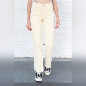 Brandy Melville Lisa cream bootcut high waisted corduroy